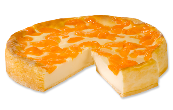 Kaesekuchen mit Manderinen28cm gr