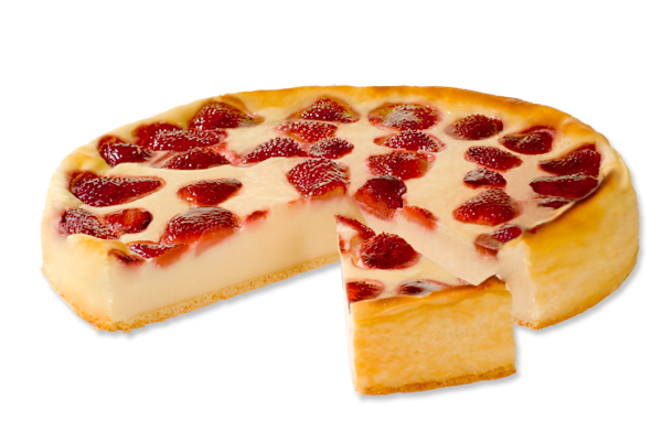 Kaesekuchen mit Erdbeeren 28cm gr