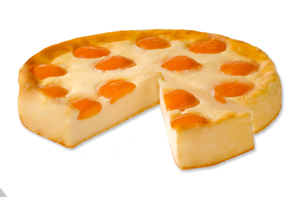 Kaesekuchen mit Aprikosen 28cm gr